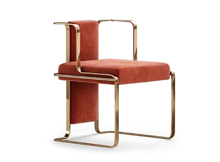 咖啡店現代輕奢鈦金不銹鋼簡約椅子
